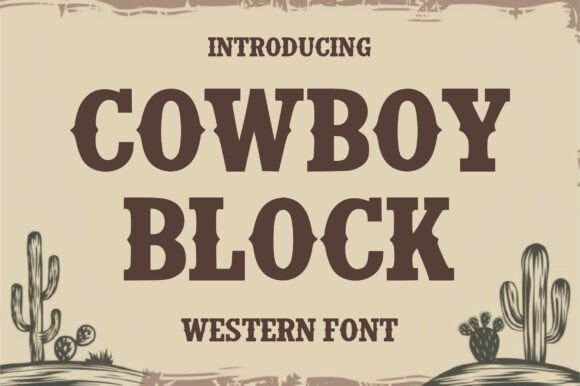 Cowboy Block: A Bold Western Display Typeface for Editorial Design