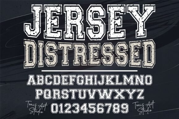 Jersey Distressed: A Font for Bold Sports-Themed Campaigns