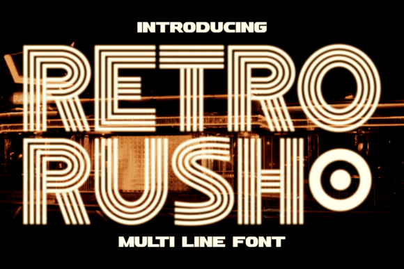 Retro Rush: A Layered Display Font with Vintage Neon Soul